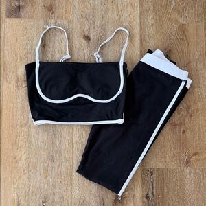Alo Yoga Black and White Workout Set